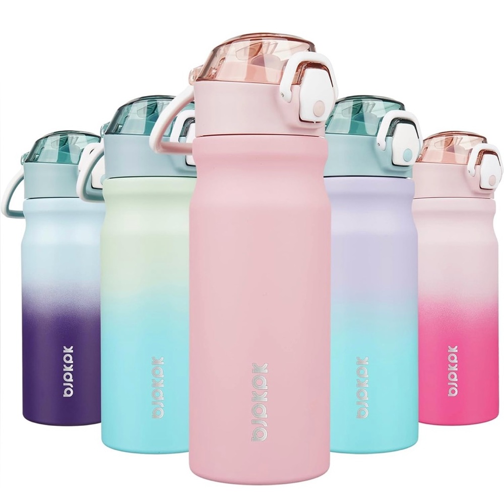 BJPKPK Water Bottle With Straw 18oz Insulated Water Bottle